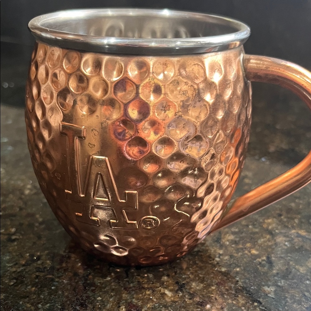 Hammered Copper Moscow Mule Mug with LA Logo